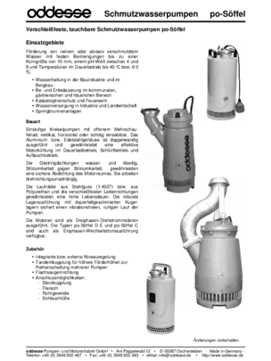 Söffel Pumpen Katalog